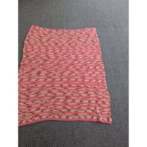 Hand Made Crochet Knit Afghan Throw Lap Blanket 59" x 49" Pinks
